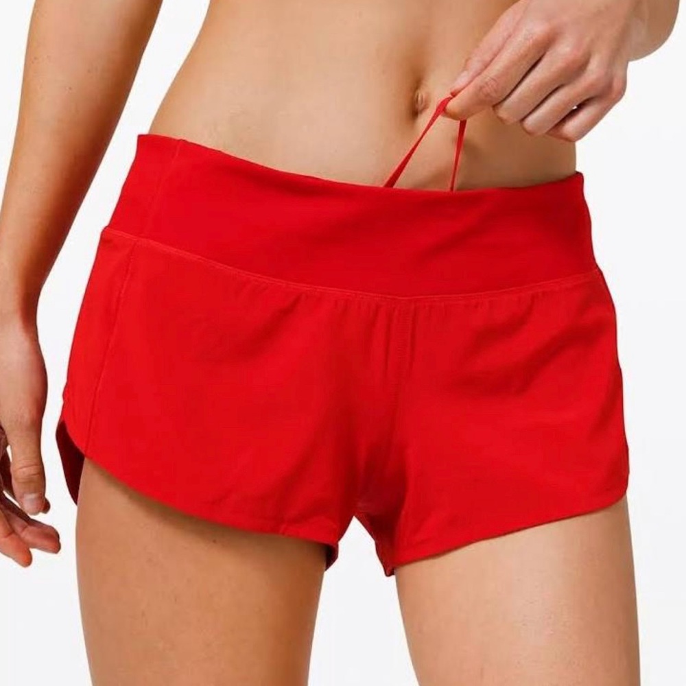 Red lululemon speed ups, Size 6